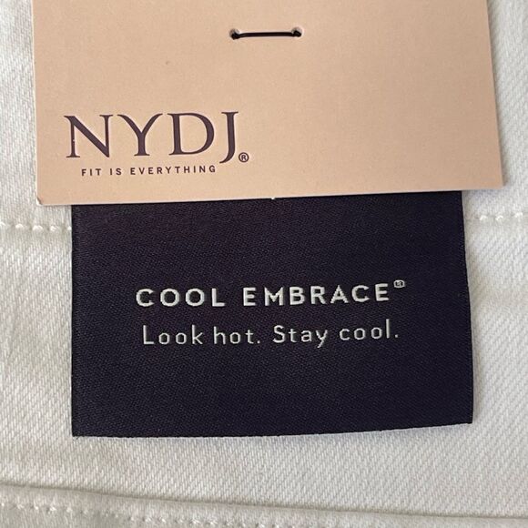 NYDJ Cropped Cuffed Jeans Lift Tuck Tech.     Size: 28W Color: Optic White - Picture 11 of 13